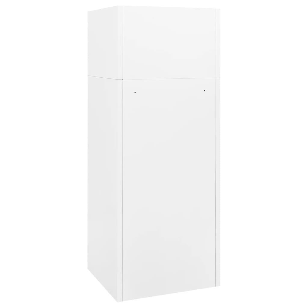 vidaXL Sattelschrank Weiß 53x53x140 cm Stahl