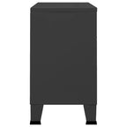 vidaXL Industrial Sideboard Schwarz 105x35x62 cm Metall und Glas