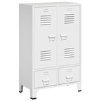 vidaXL Kleiderschrank Industrie-Stil Weiß 67x35x107 cm Stahl
