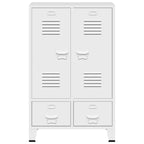 vidaXL Kleiderschrank Industrie-Stil Weiß 67x35x107 cm Stahl