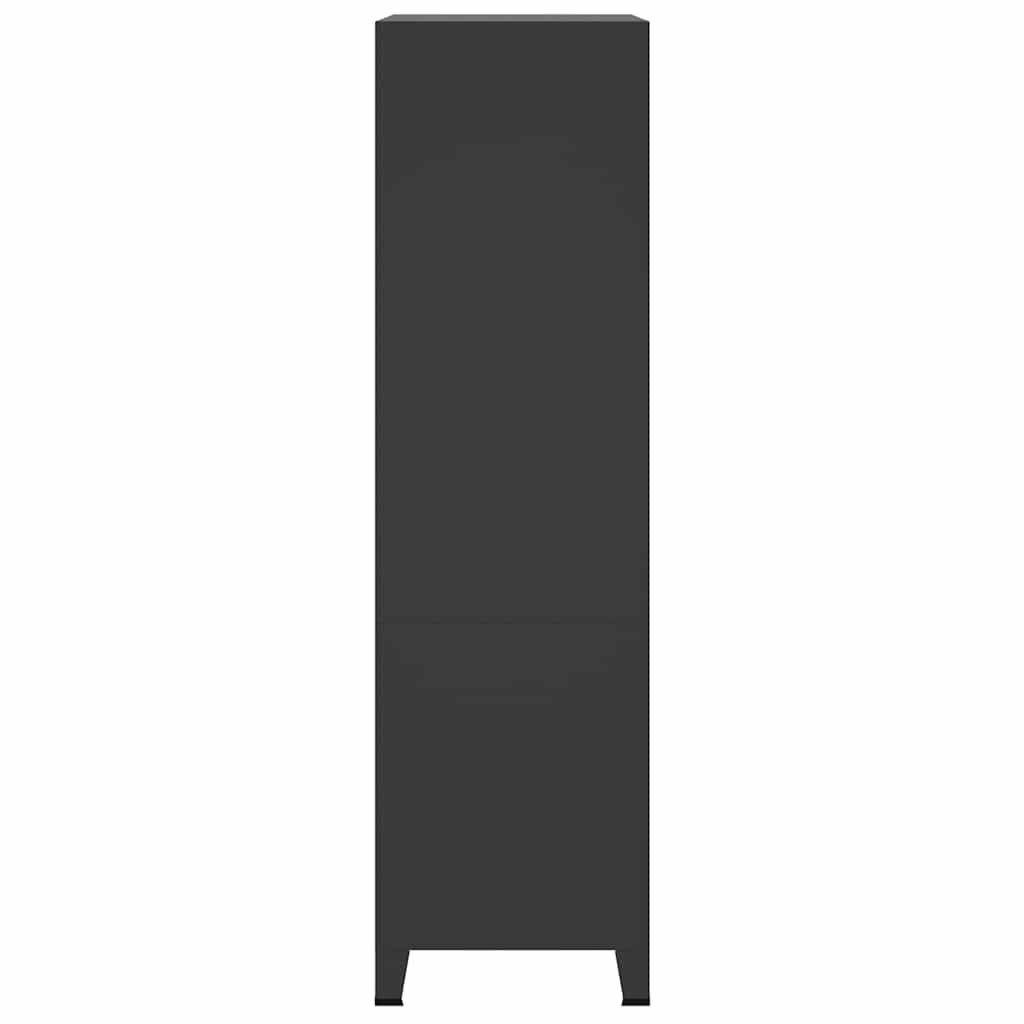vidaXL Industrial Kleiderschrank Schwarz 90x50x180 cm Metall