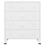 vidaXL Industrial Kommode mit Schubladen Weiß 78x40x93 cm Metall