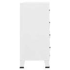 vidaXL Industrial Kommode mit Schubladen Weiß 78x40x93 cm Metall