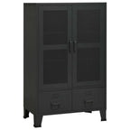 vidaXL Lagerschrank Industrial Schwarz 70x40x115 cm Metall