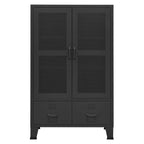 vidaXL Lagerschrank Industrial Schwarz 70x40x115 cm Metall