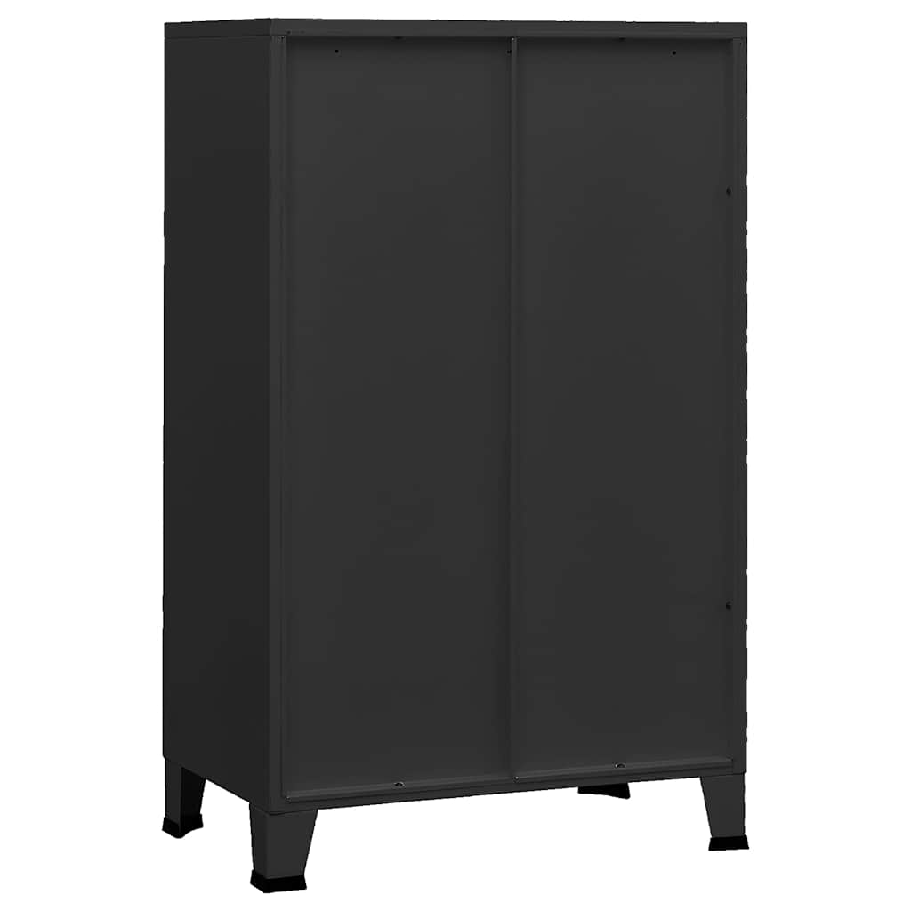 vidaXL Lagerschrank Industrial Schwarz 70x40x115 cm Metall