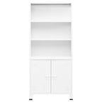 vidaXL Bücherregal im Industrie-Stil Weiß 80x32x180 cm Stahl
