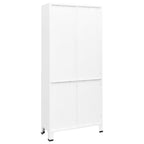 vidaXL Bücherregal im Industrie-Stil Weiß 80x32x180 cm Stahl
