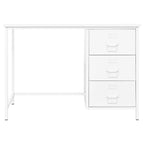 vidaXL Schreibtisch Industrie-Stil mit Schubladen Weiß 105x52x75 cm