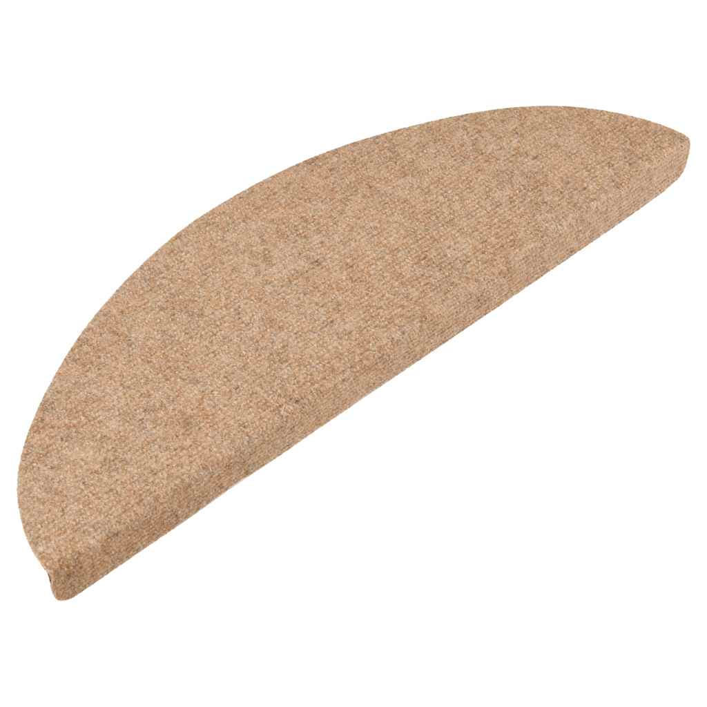 vidaXL Stufenmatten Selbstklebend 15 Stk. 56x17x3 cm Beige