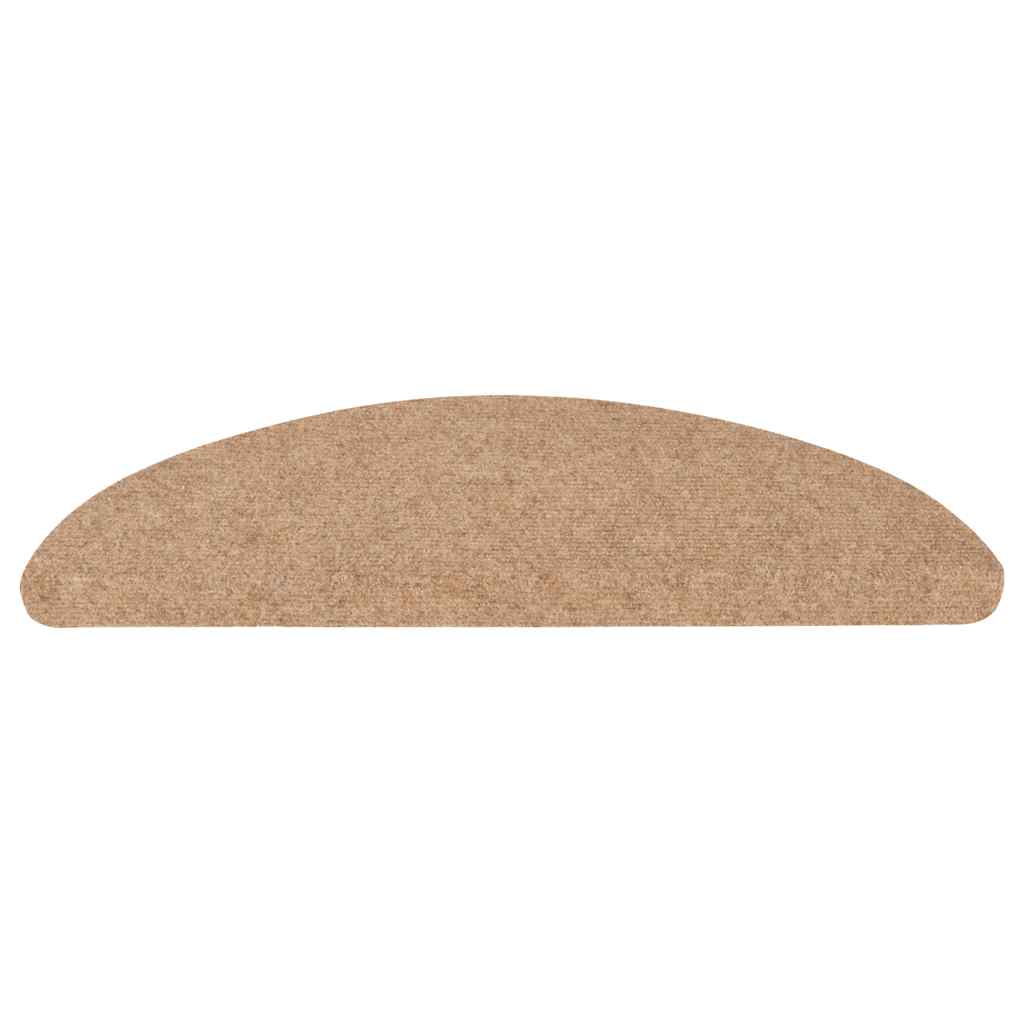vidaXL Stufenmatten Selbstklebend 15 Stk. 56x17x3 cm Beige