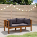 vidaXL 2-Sitzer-Gartensofa mit Kissen Massivholz Akazie