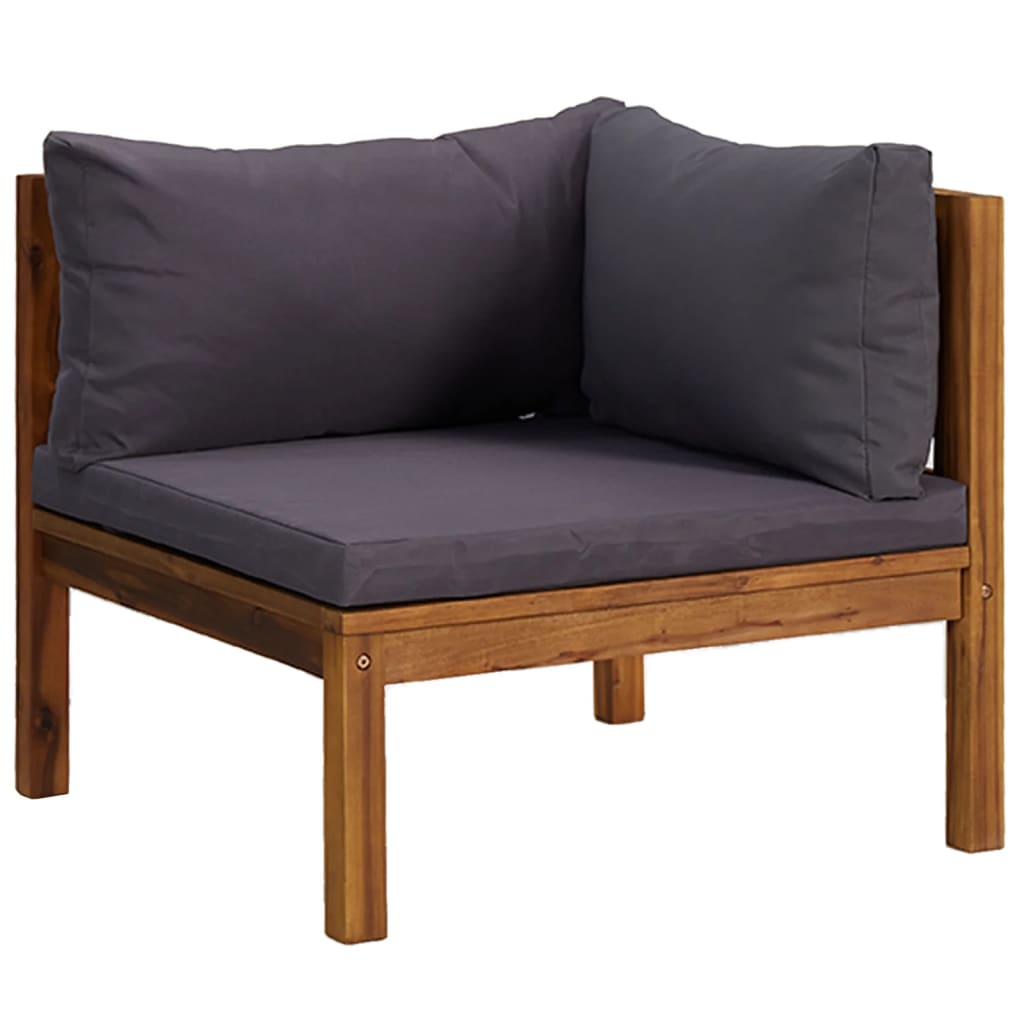 vidaXL 4-Sitzer-Gartensofa mit Kissen Massivholz Akazie