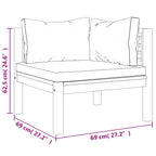 vidaXL 4-Sitzer-Gartensofa mit Kissen Massivholz Akazie