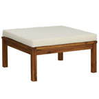 vidaXL 10-tlg. Garten-Lounge-Set mit Creme Kissen Massivholz Akazie