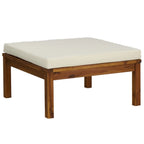 vidaXL 3-tlg. Garten-Lounge-Set mit Creme Kissen Massivholz Akazie