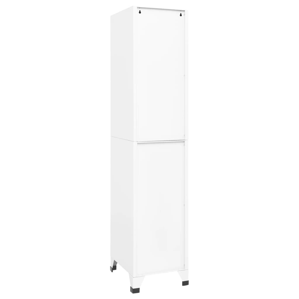 vidaXL Schließfachschrank Weiß 38x45x180 cm Stahl