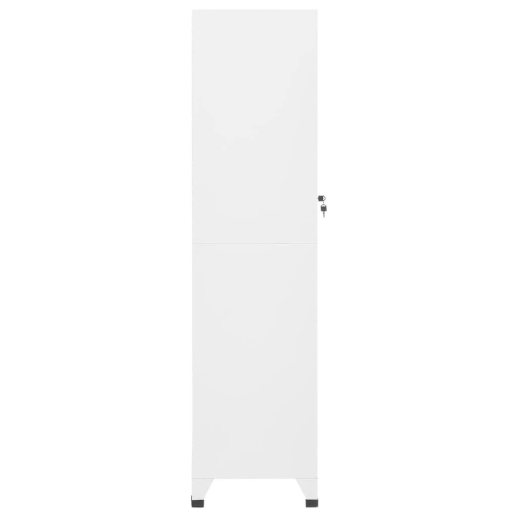vidaXL Schließfachschrank Weiß 38x45x180 cm Stahl