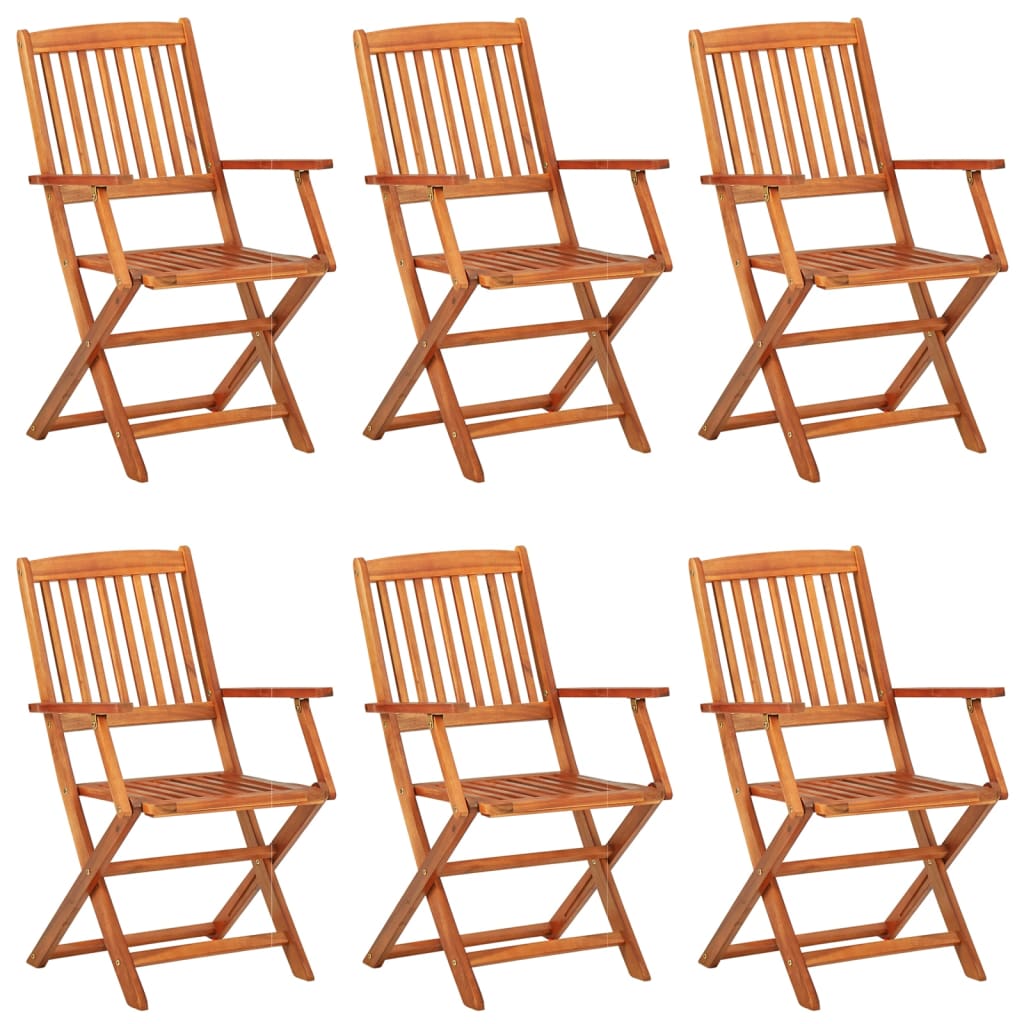 vidaXL 7-tlg. Garten-Essgruppe 180x90x75 cm Massivholz Akazie