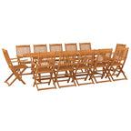 vidaXL 13-tlg. Garten-Essgruppe 280x90x75 cm Massivholz Akazie