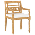 vidaXL Batavia-Stühle 6 Stk. mit Kissen Massivholz Teak
