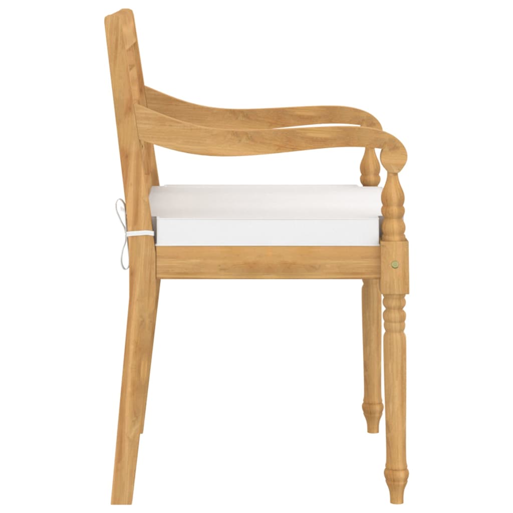 vidaXL Batavia-Stühle 6 Stk. mit Kissen Massivholz Teak