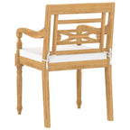 vidaXL Batavia-Stühle 6 Stk. mit Kissen Massivholz Teak
