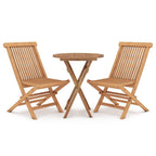 vidaXL 3-tlg. Garten-Essgruppe Massivholz Teak