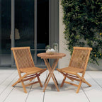 vidaXL 3-tlg. Garten-Essgruppe Massivholz Teak