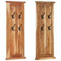 vidaXL Garderoben 2 Stk. Massivholz Akazie 38x100 cm
