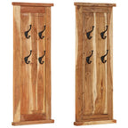 vidaXL Garderoben 2 Stk. Massivholz Akazie 38x100 cm