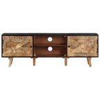 vidaXL TV-Schrank 140x30x46 cm Rohes Mangoholz und Massivholz Akazie