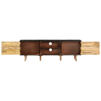 vidaXL TV-Schrank 140x30x46 cm Rohes Mangoholz und Massivholz Akazie