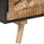 vidaXL TV-Schrank 140x30x46 cm Rohes Mangoholz und Massivholz Akazie