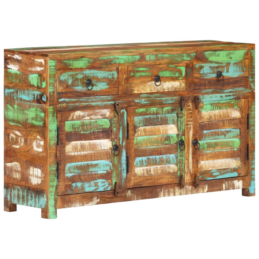 vidaXL Sideboard 110x30x65 cm Altholz Massiv