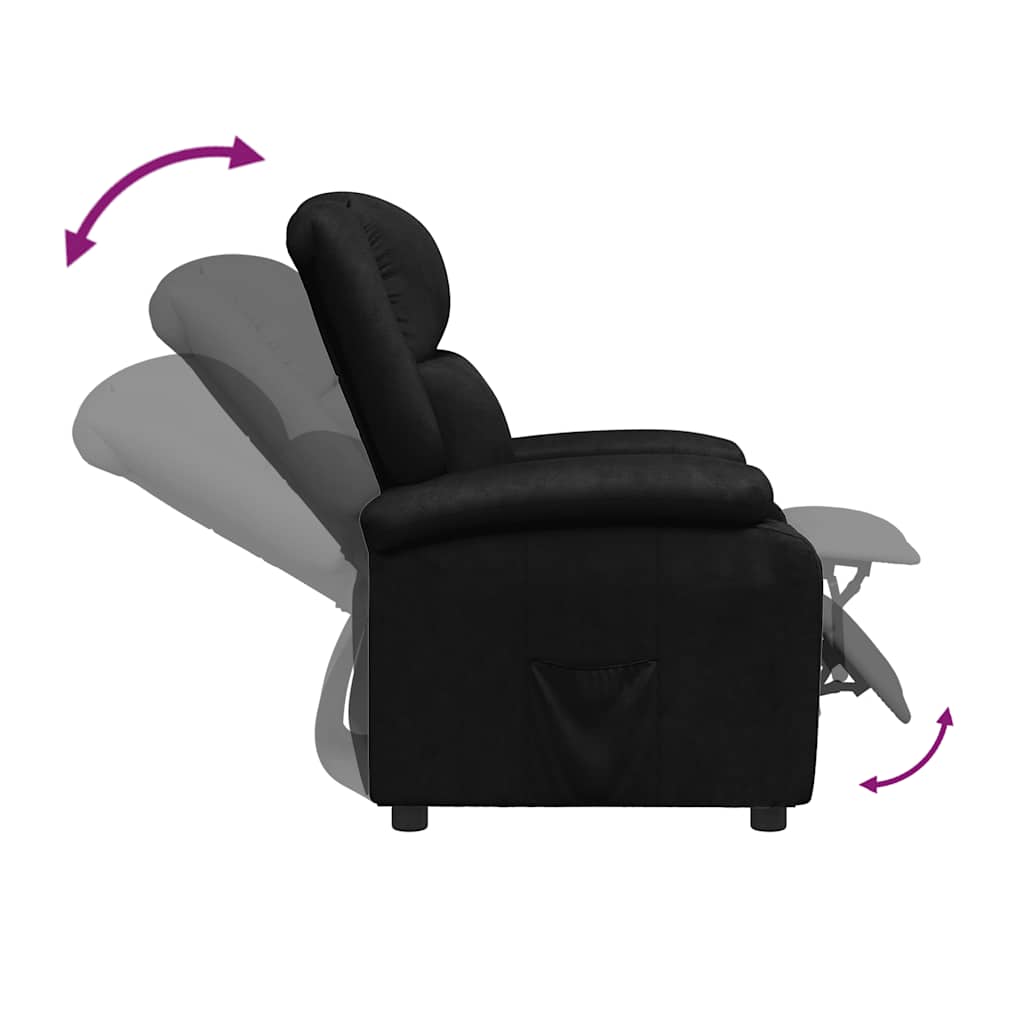 vidaXL Relaxsessel Schwarz Kunstleder