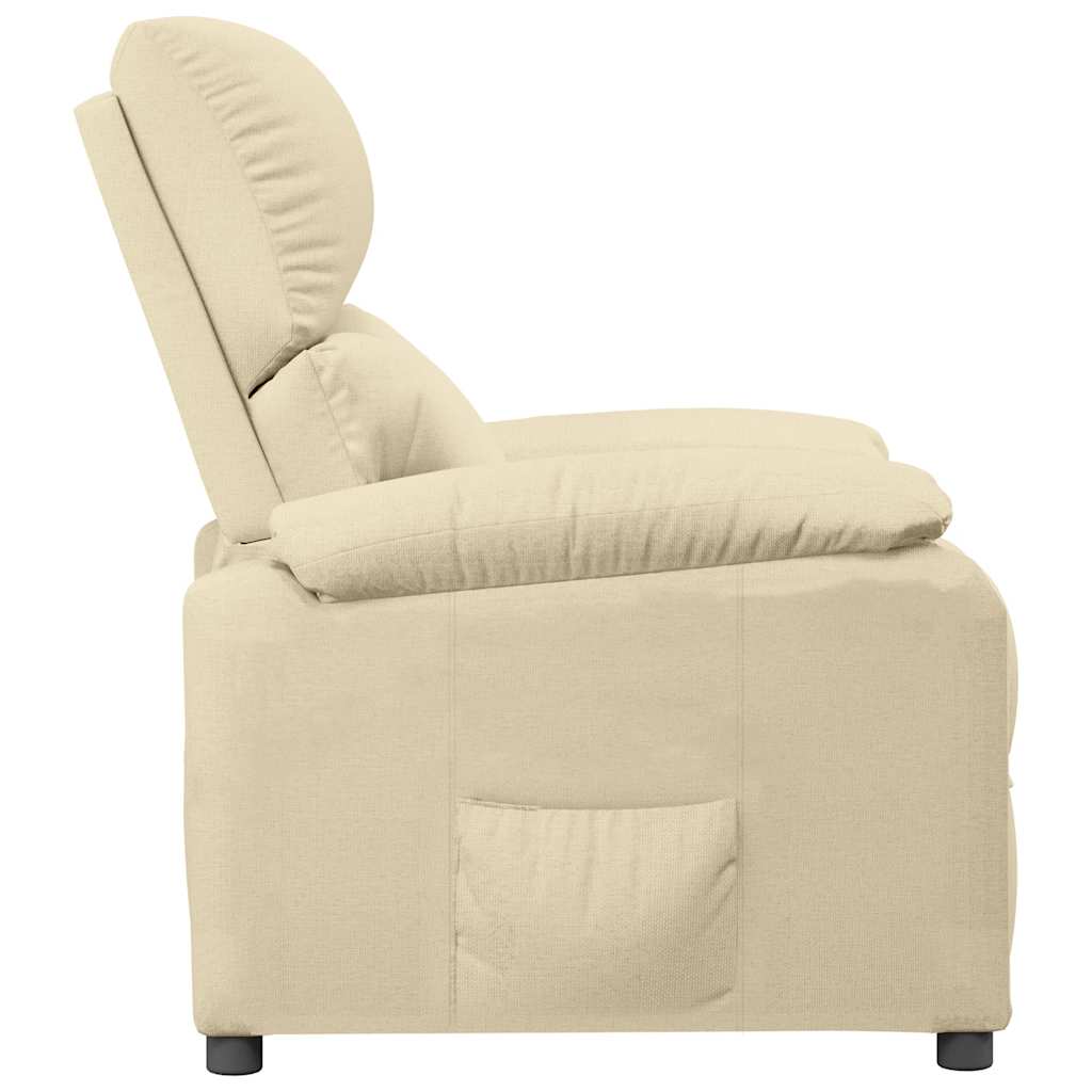 vidaXL Relaxsessel Creme Stoff
