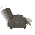 vidaXL Massagesessel Dunkelgrau Mikrofasergewebe