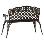 vidaXL Gartenbank 108 cm Aluminiumguss Bronzen