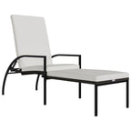 vidaXL Sonnenliege mit Fußhocker PE-Rattan Braun