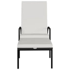 vidaXL Sonnenliegen 2 Stk. mit Fußhocker PE-Rattan Braun