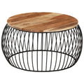 vidaXL Couchtisch Ø68 cm Massivholz Akazie