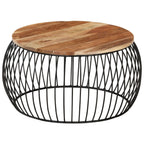 vidaXL Couchtisch Ø68 cm Massivholz Akazie