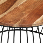 vidaXL Couchtisch Ø68 cm Massivholz Akazie