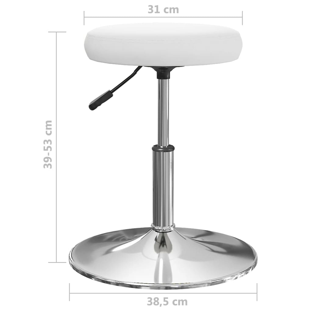 vidaXL Esszimmerstühle 6 Stk. Weiß Kunstleder