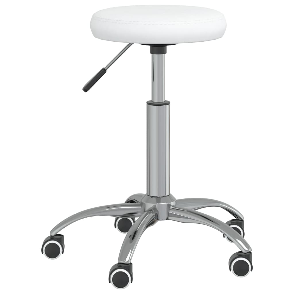 vidaXL Massagehocker Kunstleder Weiß