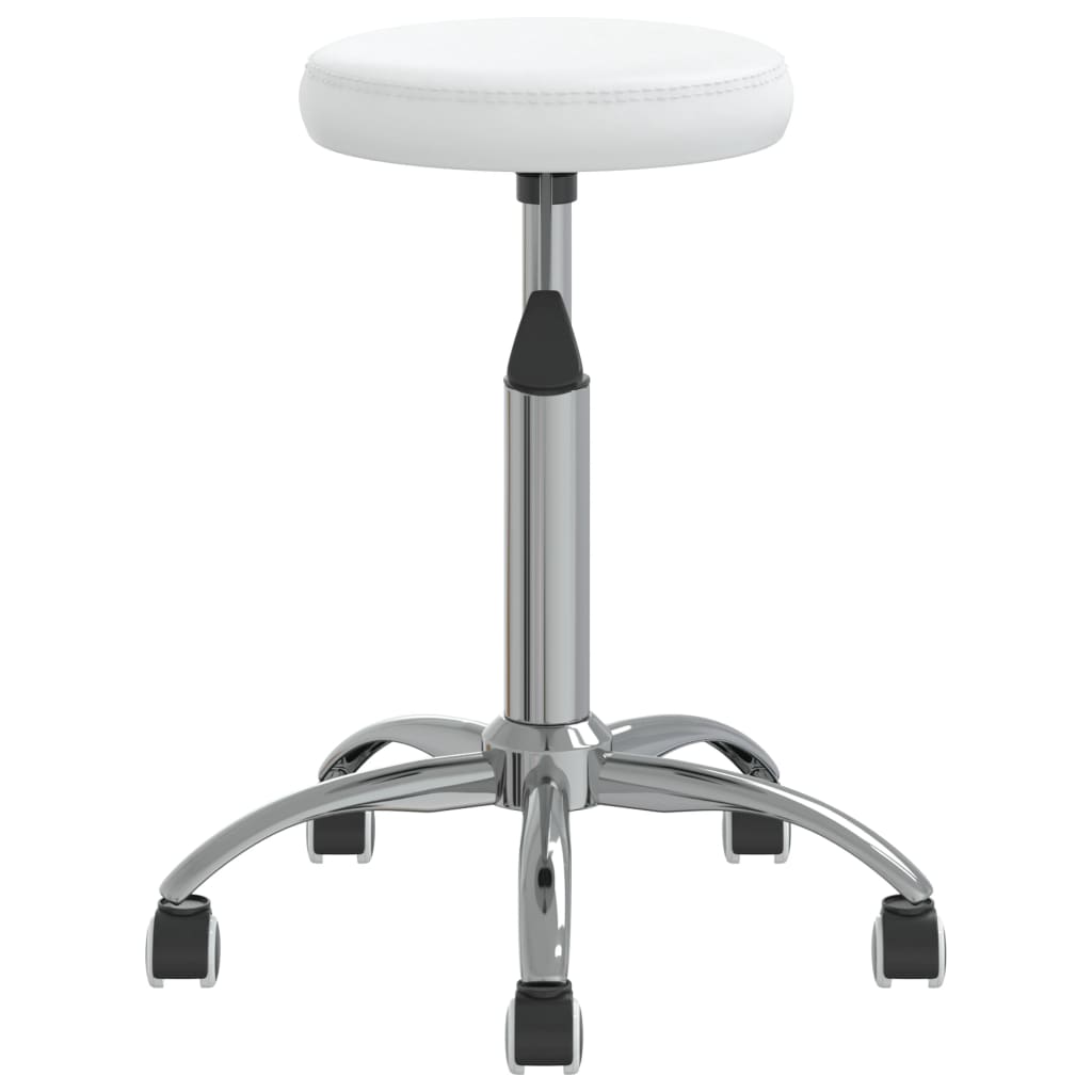 vidaXL Massagehocker Kunstleder Weiß