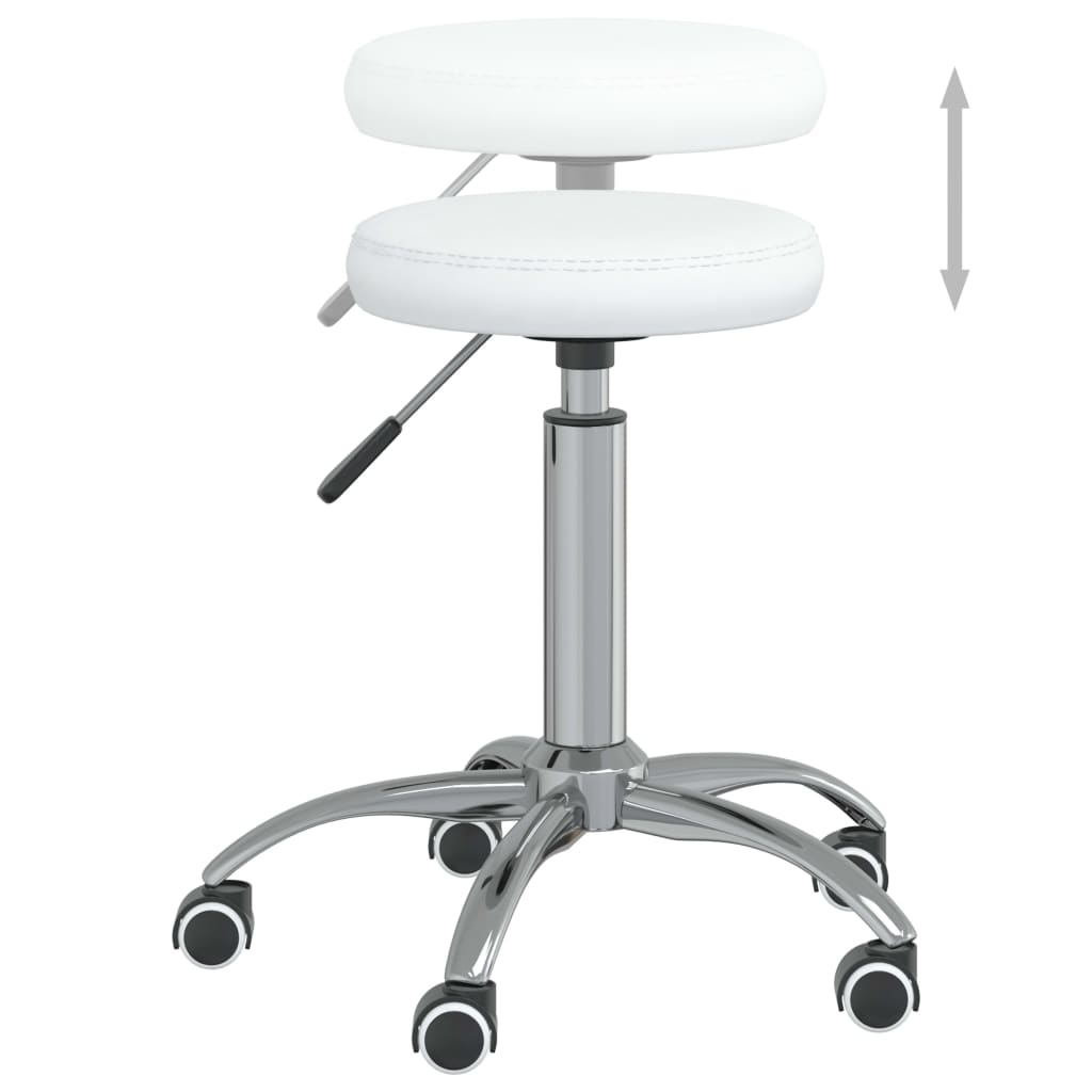vidaXL Massagehocker Kunstleder Weiß