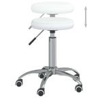 vidaXL Massagehocker Kunstleder Weiß