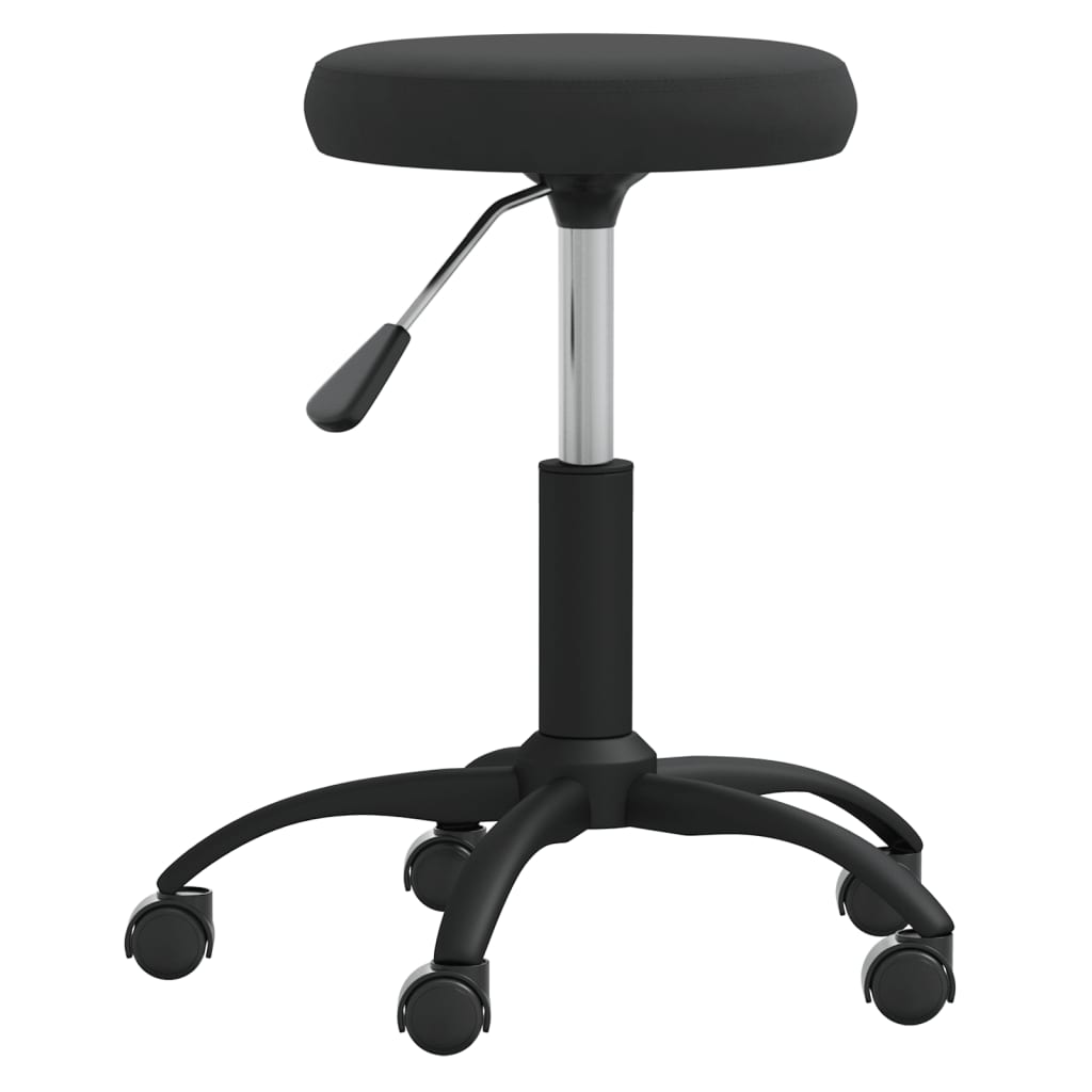 vidaXL Massagehocker Samt Schwarz